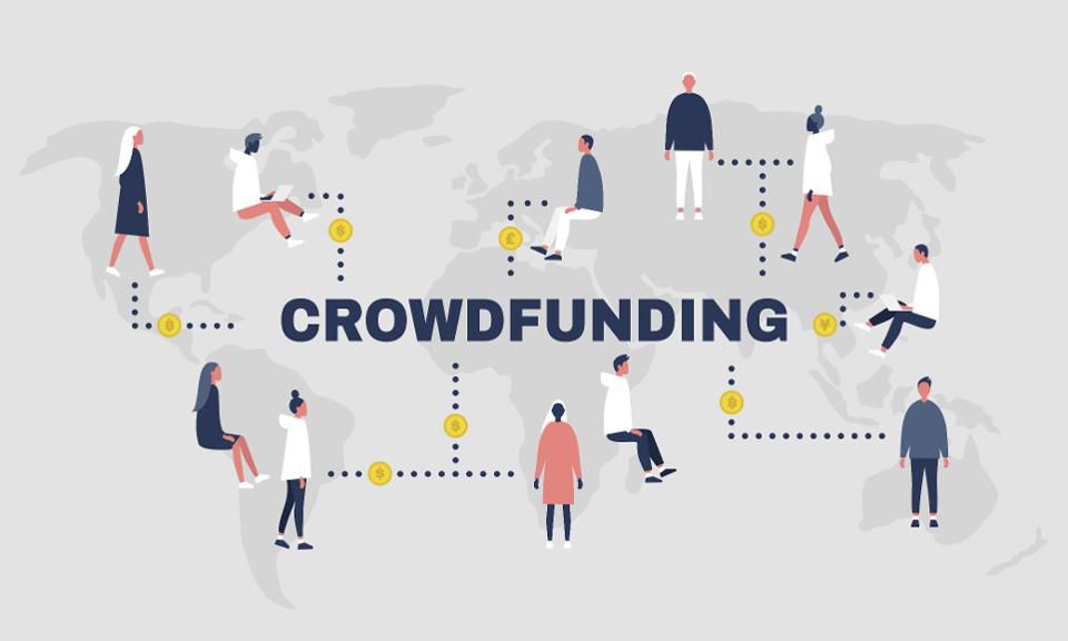 Crowndfunding, collection of money for business, Joined money investor 