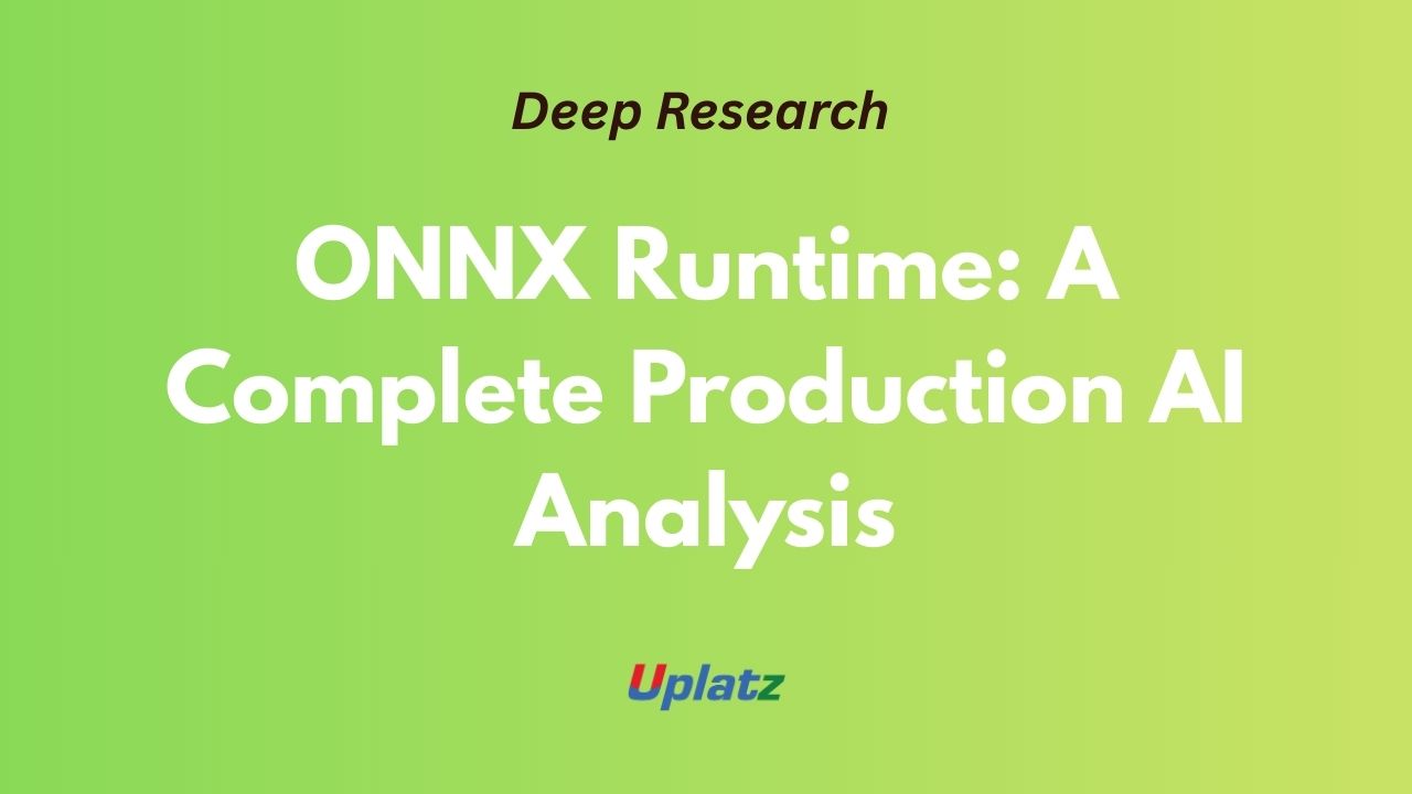 ONNX Runtime: A Comprehensive Analysis of Architecture, Performance ...